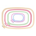 thumbnail image 2 of Fugacal Plastic Embroidery Hoops, Cross‑Stitch Hoops, Colorful Embroidery Hoop For Family Student, 2 of 8