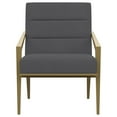 thumbnail image 3 of Kirra Upholstered Metal Arm Accent Chair Dark Grey, 3 of 12