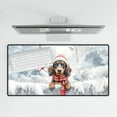 thumbnail image 4 of Playful Dachshund Welcomes Winter Snowy Day with Cardinal Bird Desk Mat Full Keyboard Mouse Pad Wiener Dog Lover Gifts Idea Large Mousepad - 2017, 4 of 5