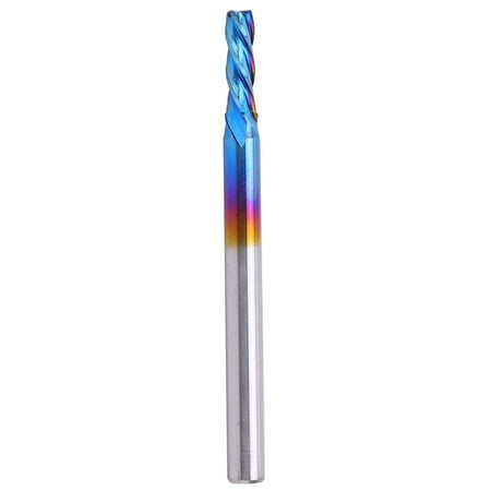 

4‑Flute End Mill Tungsten Steel Nano‑Blue Coating CNC Straight Handle Milling Cutter3.175 x 2.5 x 6