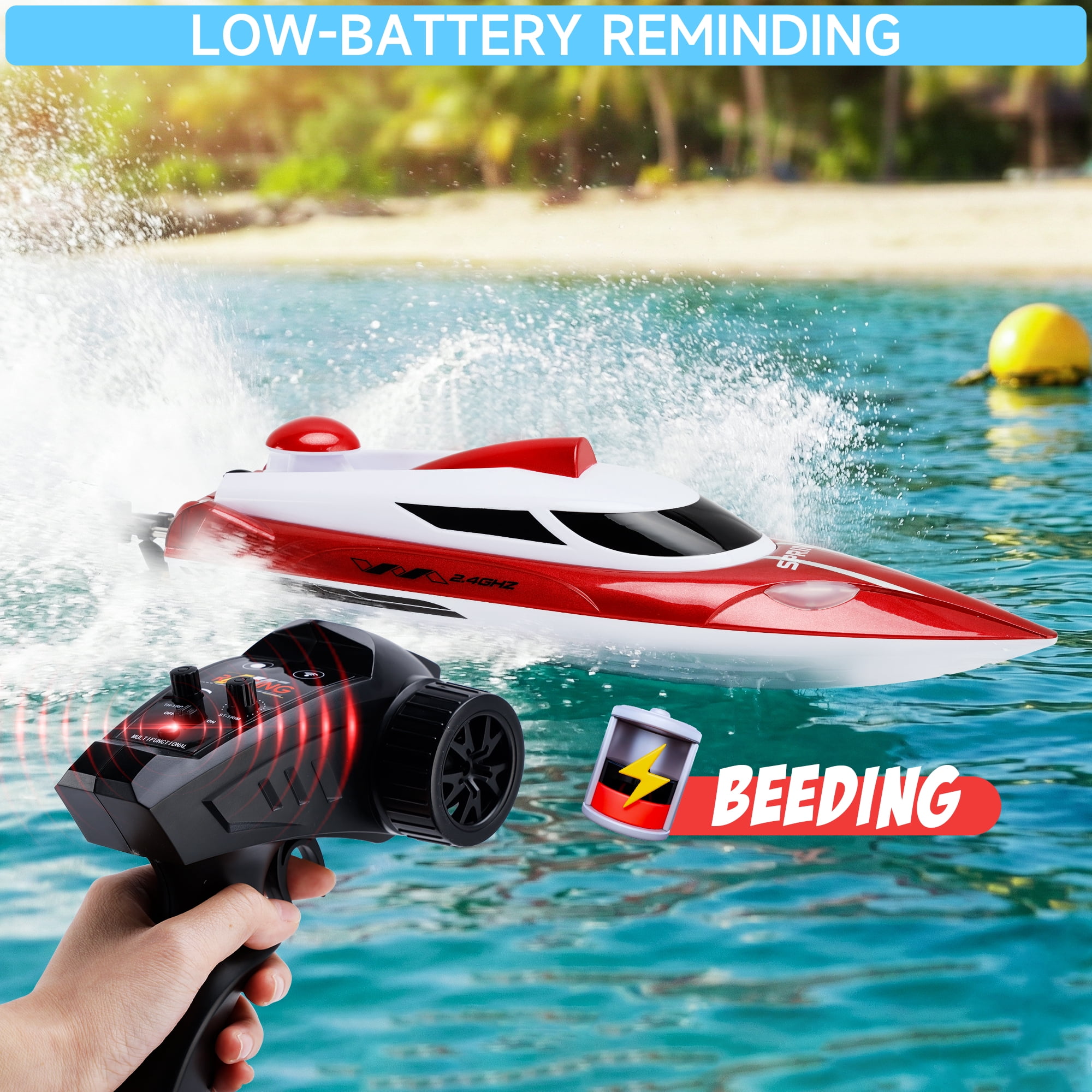 RC Boat, WLtoys WL918 Remote Control Boat, 22MPH High Speed RC Racing Boat for Pools or Lakes, 2.4GHz Remote Control Boats