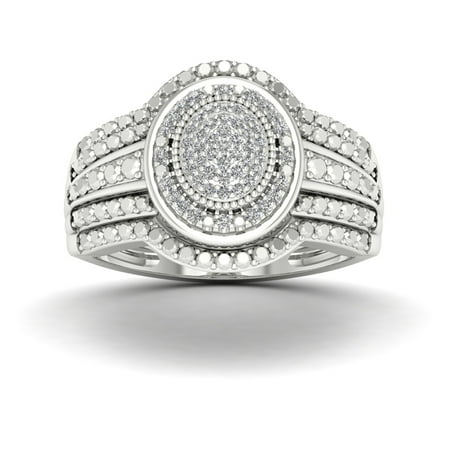 Imperial 1/6Ct TDW Diamond 10k White Gold Halo Engagement Ring