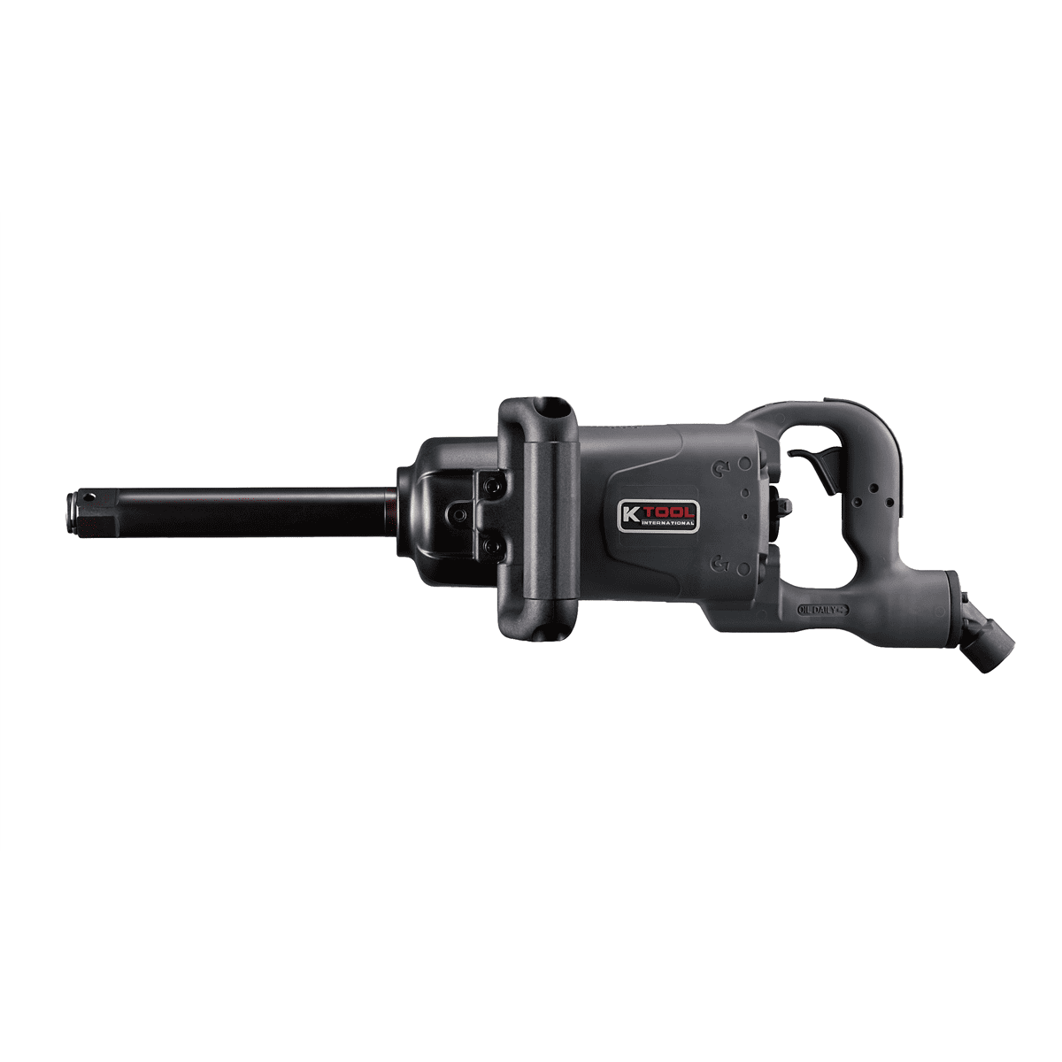 K Tool International Air Impact Wrench 1 Inch Drive with 6 Inch Ext Anvil Super Duty 3200 Foot Pounds D Handle