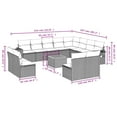 thumbnail image 2 of vidaXL 13 Piece Garden Sofa Set with Cushions Black Poly Rattan, 2 of 5