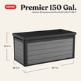 thumbnail image 2 of Keter Premier 150 Gallon Deck Box with Polypropylene Construction, Gray, 2 of 16