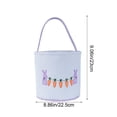 thumbnail image 3 of Canvas Easter Rabbit Basket, Kids Easter Egg Hunt Handheld Basket, Bunny Candy Gift Bucket for Easter Party, Holiday Decor and Daily Storage, 3 of 5