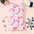 thumbnail image 5 of shqvo Girls Swimsuit,Girls Swimsuit Size 6,Girls Floral Leaf Print Square Neck Sleeveless Swimsuit Piece for Summer Beach And Water, 5 of 9