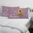 thumbnail image 3 of Violet Sunshine Sunflower Pillow Covers, Linen Long Throw Pillow Case, Pastoral Bees Farmhouse Floral Holiday Pillow Protector Decorative Cushion Cover for Living Room/Bedroom 20" x 36", 3 of 8
