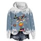 thumbnail image 1 of WILLBEST Sudadera de Mujer con Capucha, Estilo Casual, con Estampado Navideño de Ciervos con Cabeza Grande y Copos de Nieve Cuello Redondo, Manga Larga y Diseño Ligero Mediana, 1 of 4