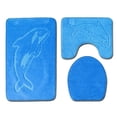 thumbnail image 1 of fastboy Soft Touch Bathroom Set Durable Rug And Toilet Mat For Comfortable Home Easy To Clean And Maintain PJ210611-B006 50*80cm 1Set, 1 of 6