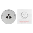 thumbnail image 3 of Mistaha Round Grey American Style 15A First Generation Rail-Specific Power Outlet Adapter, 3 of 7