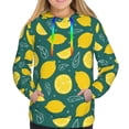 thumbnail image 4 of Hoodies for Women - darkgreen Lemon leaves Comfrt Colour Drawstring Women'S Fashion Hoodies & Sweatshirts, Fall Outfits Clothes for Women 2024 Pullover with Kangaroo Pocket, 4 of 7