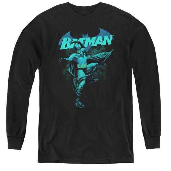 Batman - Blue Bat - Youth Long Sleeve Shirt - Small
