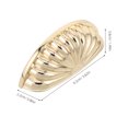 thumbnail image 2 of FOMIYES 2Pcs Zinc Alloy Cabinet Pull Handles Golden Finish Semicircle Design for Drawer and Wardrobe, 2 of 8