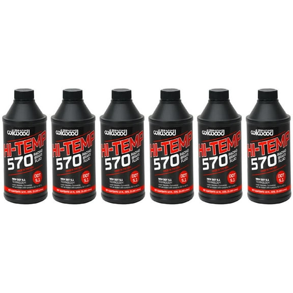 Wilwood 290-2210 570 High Performance Brake Fluid, 6 Pack 12 oz Bottles