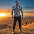 thumbnail image 6 of GrmtClth Men's Fishing Shiirt Basic Solid Color Casual Long Sleeve Fashion Hoodie with Face Mask Upf 50+ Sun Protection Top Black 4XL, 6 of 9
