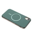thumbnail image 5 of for iPhone XR Strong Magnetic Case Compatible with Mag-Safe, Luxury Elegant PU Leather TPU Bumper Shockproof Protective Slim Magnetic Phone Cover for iPhone XR, Green, 5 of 6