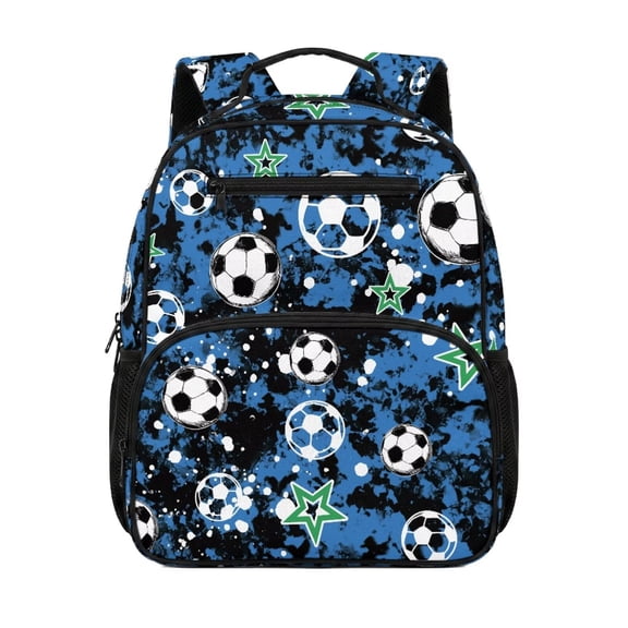 chaqlin Blue Camo Football Backpack for Kids Boys Outdoor Travel Daypack Lightweight Casual Schoolbag Large Capacity for Camping Vacation