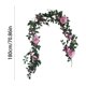thumbnail image 3 of Guirnalda de Enredaderas de Rosas Artificiales de 180 cm, Decoración Colgante de Flores Falsas con Hojas Verdes para Bodas, Jardines, Uso en Interiores y Exteriores, 3 of 6