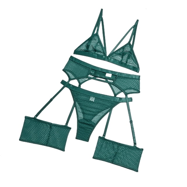 Mujeres Perspectiva Ropa interior Sujetador Bragas Falda Lencería Juegos de rol Liguero Conjuntos Fridja nalpqowj42587