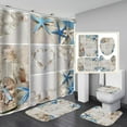 thumbnail image 4 of Christmas 3D Digital Printing Shower Curtain 4 Pieces For Home / Hotel / Party Decoration 180 * 180cm, 4 of 5