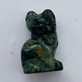 thumbnail image 6 of Adorable! Kambaba Jasper Sitting Cat Animal Bead | 21x14x10mm | Green | 1 Beads, 6 of 9