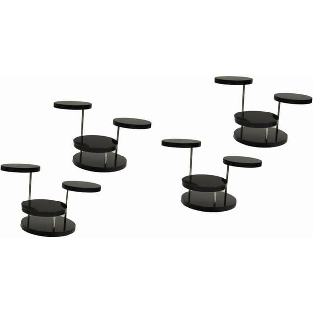HELIAHO 4 Pcs Jewlery Display Shelf Display Shelves Three-layer Storage Tray Jewlerly Rack Three-layer Plate Jewlerly Stand Necklace Storage Rack Accessories To Rotate CJ911-99946