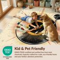 thumbnail image 4 of Design&I 5'x7' Washable Area Rug Snag-Free, Skid-Resistant Vintage Vinyl Record Turntable Motif Distressed Retro Aesthetic for Dining Room, Under Table, Home Office, 4 of 7