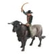 thumbnail image 4 of Figuras de pintadas a mano, modelo de juguetes de animales en miniatura, colección artesanal, figuras de acción detalladas realistas para Estilo B Sunnimix  Figura Toro con jinete, 4 of 8