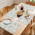 thumbnail image 5 of Placemat Set of 4 Sage Green Pastoral Flower Placemats for Dining Table Farmhouse Washable Table Mats for Kitchen and Party Decor Indoor & Outdoor Use, 5 of 8