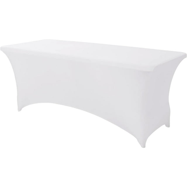 GHSDFBB Spandex Table Cover Fitted Rectangular Tablecloth Stretchable Fabric Lycra Tablecloth 4 ft Wrinkle-Free for Party Dj Tradeshows Banquet Weddings Cocktail
