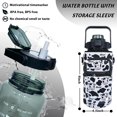 thumbnail image 3 of 64 oz Water Bottle with Straw & Sleeve motivational BPA-free Half Gallon Water Bottle Holder with Strap Aesthetic Water Jugs for Drinking with Handle for Gym Women Men Dairy Cattle, 3 of 6