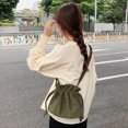 thumbnail image 3 of Women Bucket Bag Fashion Drawstring All-match Crossbody Bag Shoulder Purse, 3 of 10