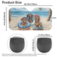 thumbnail image 4 of Yuyamidu Dachshund Dog Car Sun Shade Windshield Beach Car Sunshade for Windshield Seaside Car Window Sun Shade Protector Accessories for SUV Van Big Sedan Hatchback, 4 of 7