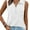 White, variant on MORTTIC Women's V-Neck Ribbed Tank Top, Sleeveless Shirt with Zipper, Casual Loose Fit Summer Top, L