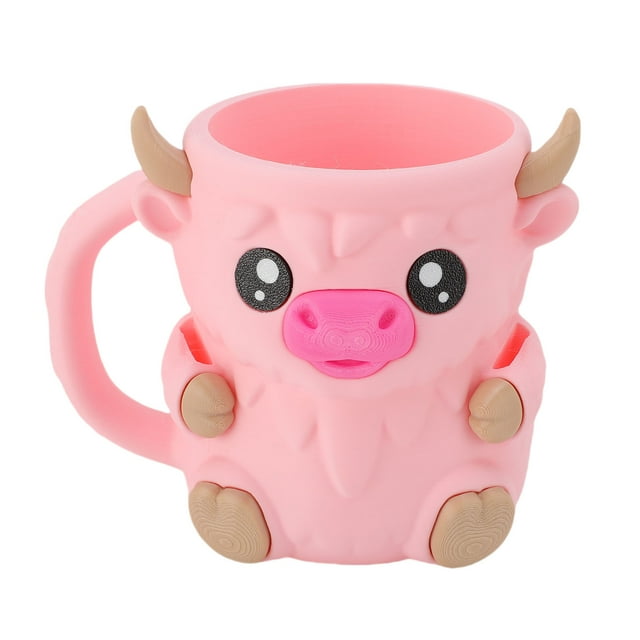 Cerro De Cartoones De Helado De Vacas Con Ranura Para Cuchara, Manga Aislada De PLA A Prueba De Fugas Para Pintas O Latas De Cerveza De 16 Oz, Linda Taza Sin Deslizamiento