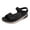 Black, variant on Womens Orthopedic Sandals Walking Comfortable Arch Support Open Toe Slip on Adjustable Strap Wide Width Summer Holiday Slides Shoes Khaki Size 8.5