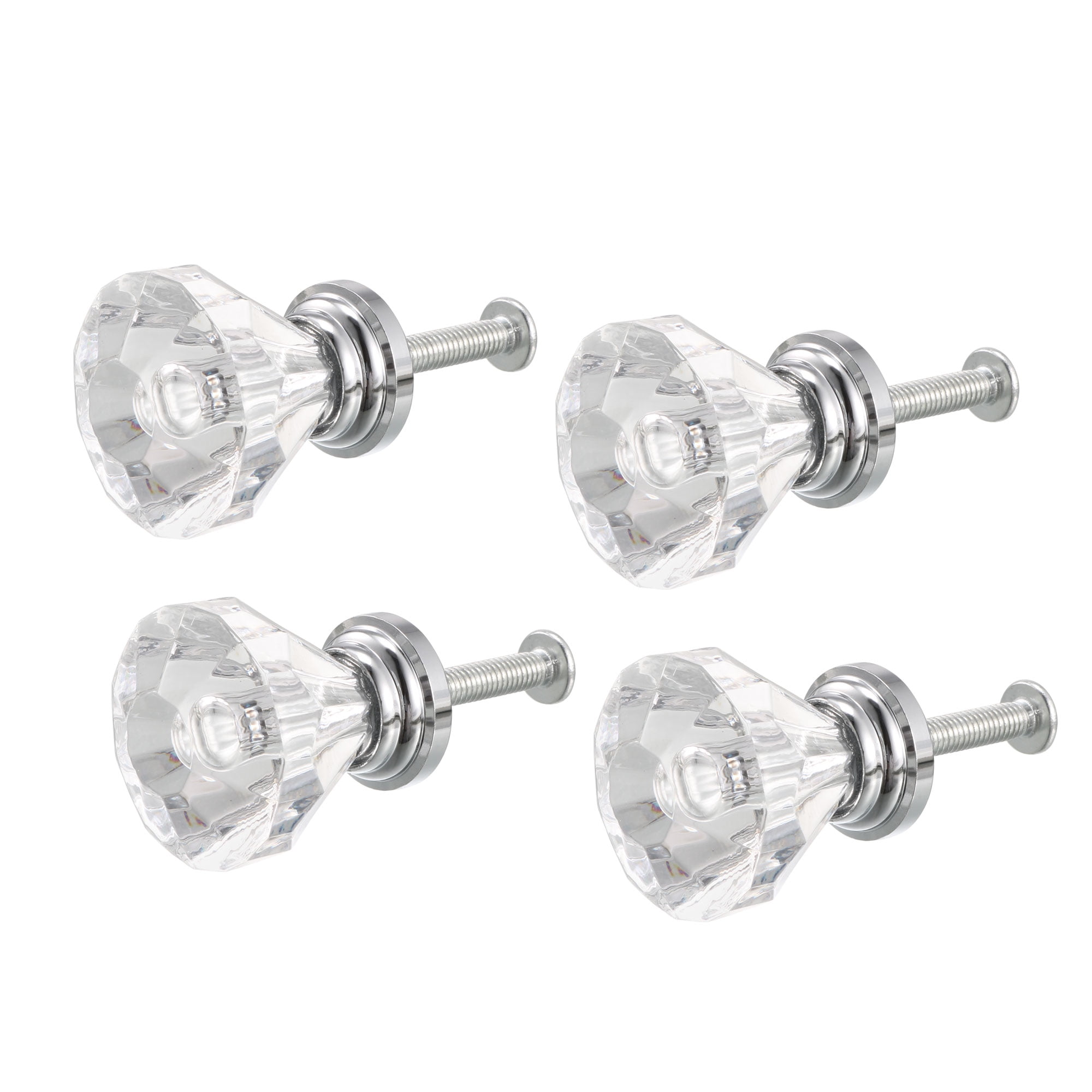 Pull Knob, 25mm Dia Aluminum Alloy Acrylic Pulls Drawer Knobs