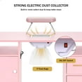 thumbnail image 2 of Manicure Table for Technician with Charging Station, Nail Table Nail Desk w/ Electric Dust Collector & Wrist Rest Cushion, Non-Woven Drawers, Nail Polish Shelves, Lamp - Pink, 2 of 16
