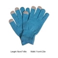 thumbnail image 4 of Sonducket 1 par de guantes de invierno para mujer, tejido artesanal, cubierta de mano, elegante, cálido, cómodo, guante de punto para pantalla táctil guantes y mitones Azul oscuro Sonducket AP009536-14, 4 of 6