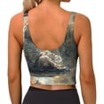 thumbnail image 3 of Lsque Forest Meditating White Tiger Printed Women'S Sports Bra, Compression, Moisture Wicking, High-Impact Sports Bra For Women,Supportive sports bra-XX-Large, 3 of 9