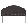 thumbnail image 3 of Home Design Evelina Queen Tufted Upholstered Headboard, Black, Velvet with Diamond Button Tufting, Modern Bedroom Furniture, 3 of 5