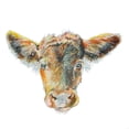 thumbnail image 3 of Debs, Emma Catherine 12x12 Black Modern Framed Museum Art Print Titled - Heifer on White, 3 of 5