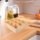 thumbnail image 4 of GOOHOCHY Caja de madera para té, soporte para bolsitas de té, caja de almacenamiento para paquetes de azúcar con 9 compartimentos para la cocina., 4 of 8