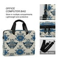 thumbnail image 4 of 16" Laptop Briefcase for Work Travel Laptop Shoulder Bag Carrying Handbag Laptop Case Elegant Blue Flowers Pattern, 4 of 8