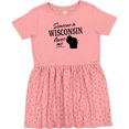 thumbnail image 3 of Inktastic Someone in Wisconsin Loves Me Girls Toddler Dress, 3 of 5