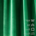 thumbnail image 4 of 3S Brother's Extra Long Solid Luxury Matte Velvet Soft Curtain Jade Single Panel Hanging Back Tap & Rod Pocket Home Décor 5-25 Feet Custom Made Curtains -Made in Turkey Each(52"x300"), 4 of 7