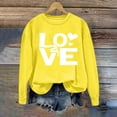 thumbnail image 5 of Valentines Sweatshirts for Women Fleece Crewneck Pullover Tops Long Sleeve Love Heart Shirts Warm Casual Hoodies Fashion Trendy Tees Graphic Lover Gift Holiday Outfits for Women, 5 of 5