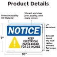thumbnail image 2 of (2 Pack) Keep Electrical Panel Clear Sign, 2 of 7