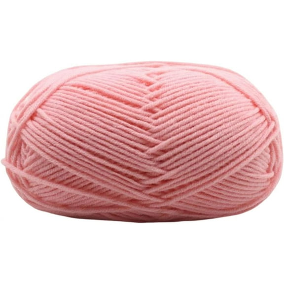 XmhyTop Cotton Yarn,Knitting Wool Yarn Ultra Soft 4Ply Cotton Crochet Knitted Yarn for DIY Hand Knitting Wool Craft Shawl Scarf Crochet Thread Supplies （Pink）
